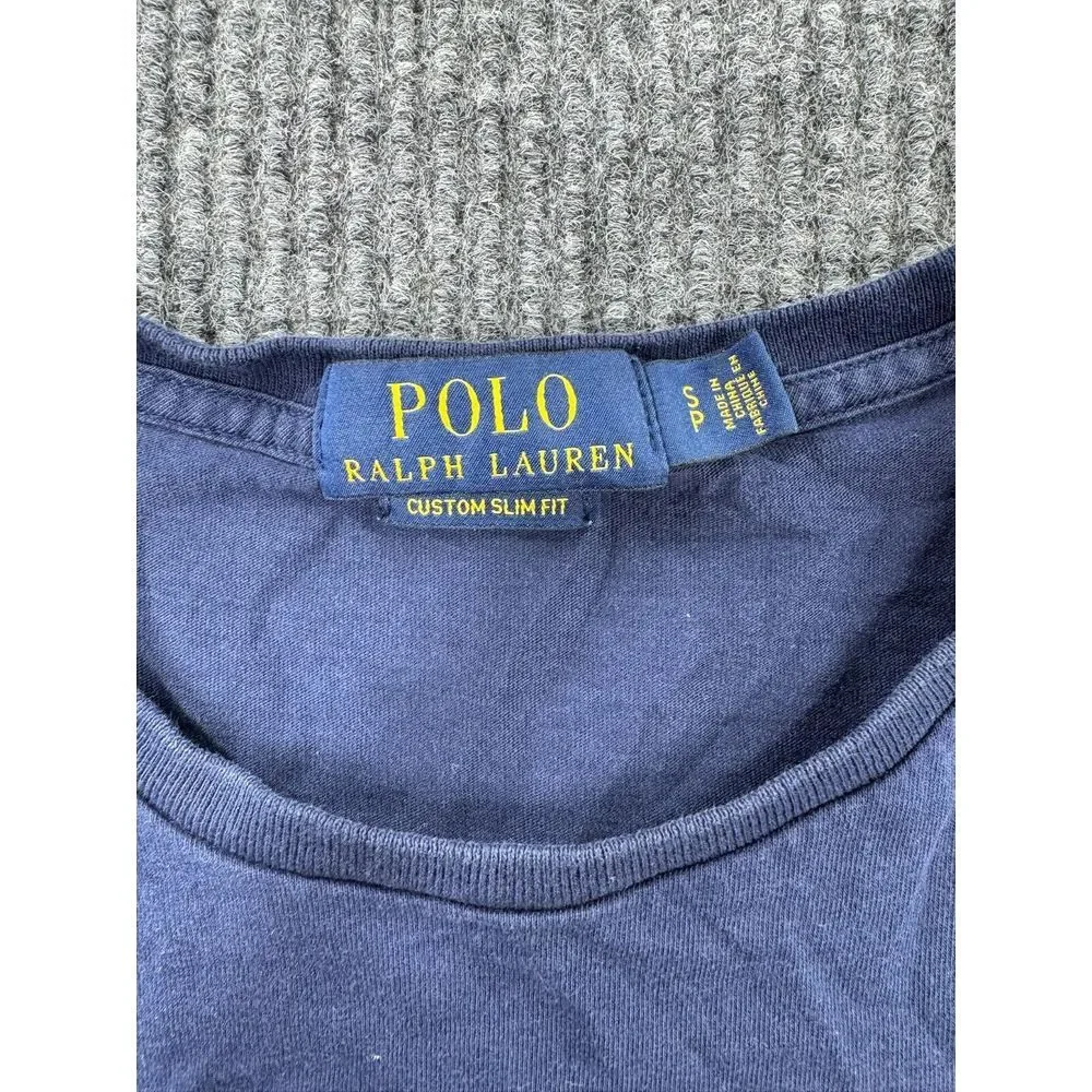 Polo Ralph Lauren Shirt Mens Small Blue Tee Stadium Shield USA Track Hurdle Wing